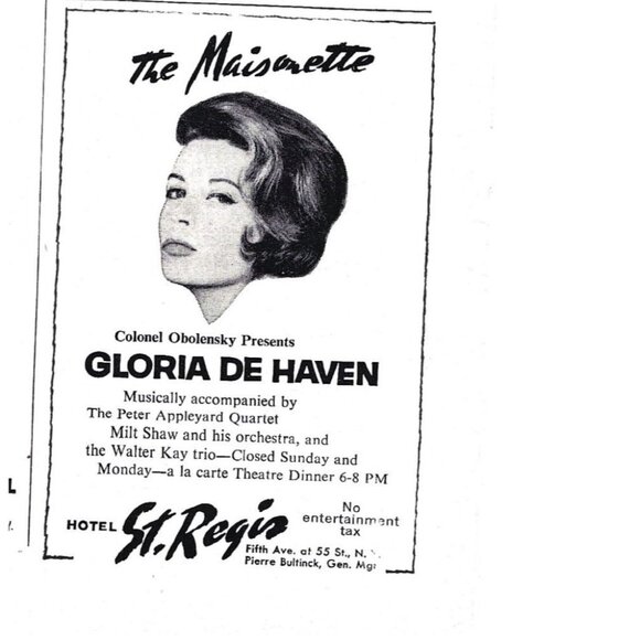 Maisonette Hotel St Regis NYC Gloria De Haven Advertisement 1960s Vintage Print - Picture 2 of 2